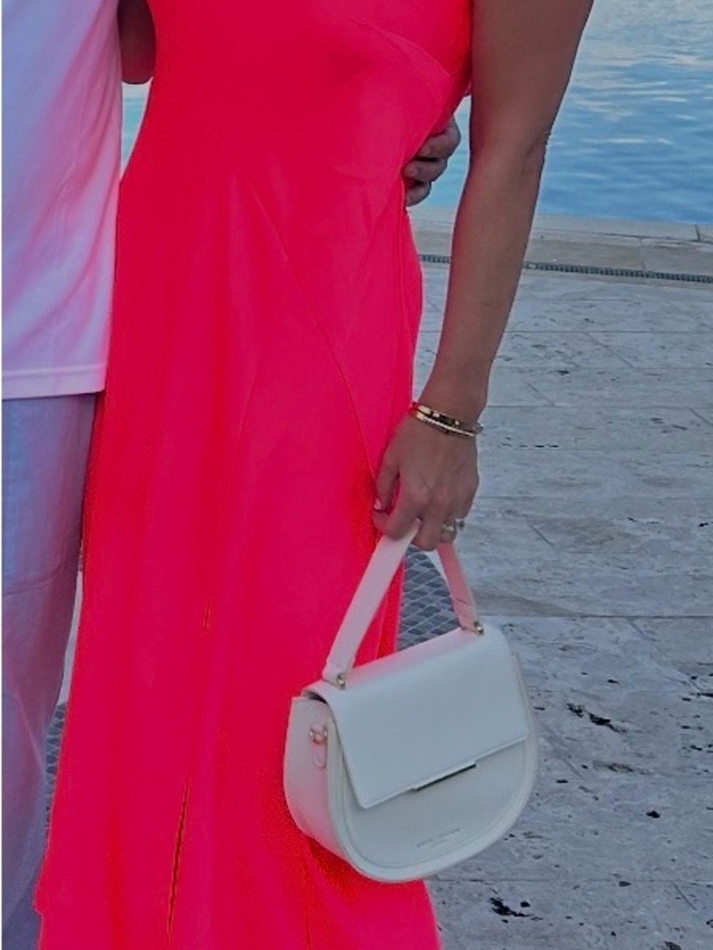 a new day Bright pink Slip Midi Dress with Thin Straps